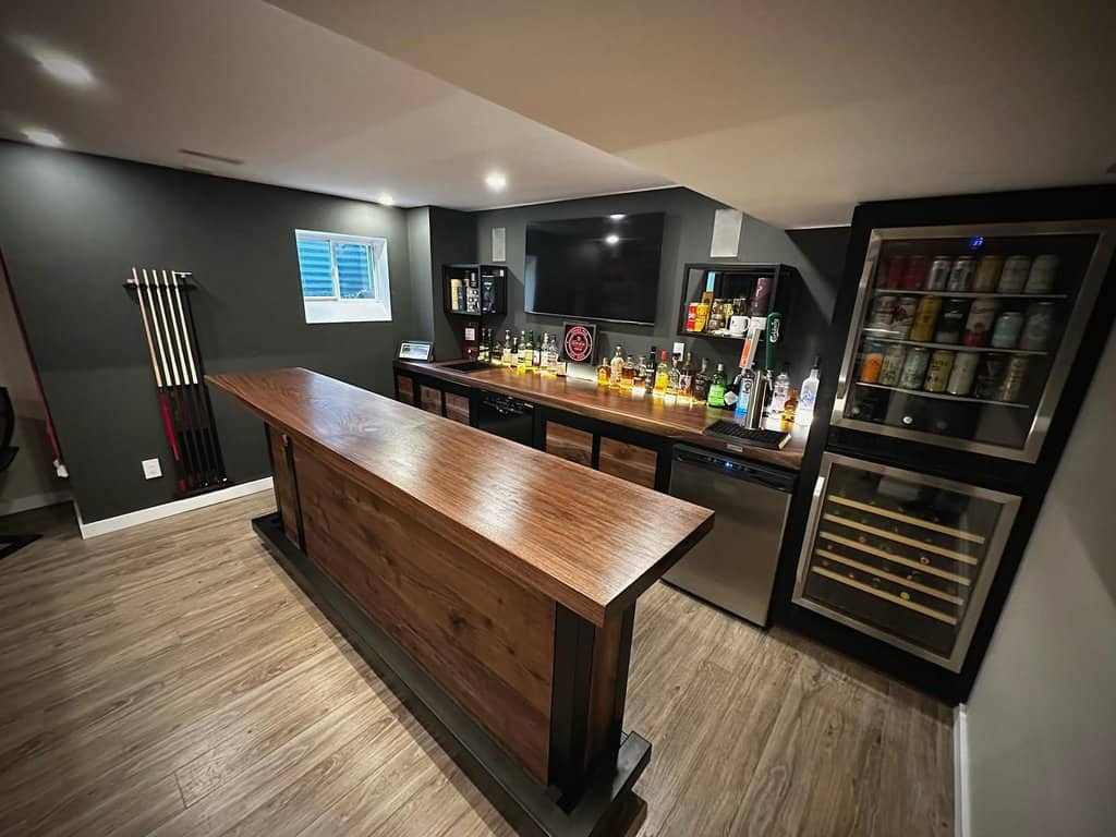 DIY Basement Bar
