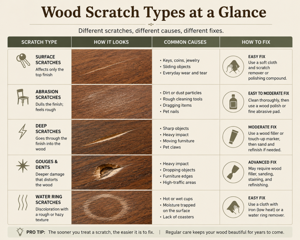 Fixing Scratches on Wood