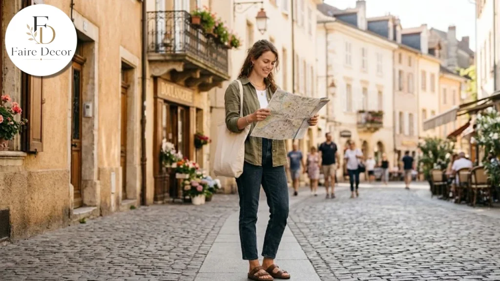 Relaxed traveler exploring a city with coverage in place