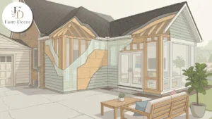 Cutaway diagram of a wall showing siding, barrier, sheathing and framing