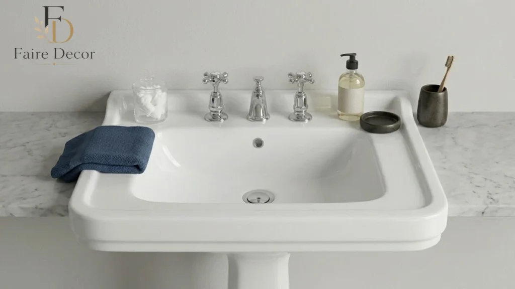 Wall-mounted, freestanding, drop-in and undermount sink styles side by side