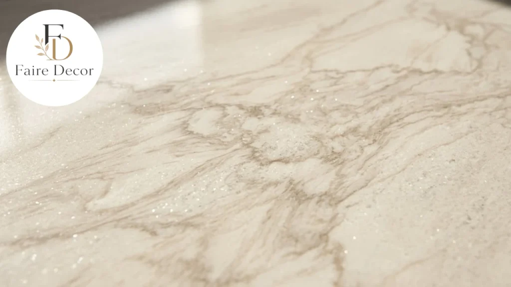 Close-up of Taj Mahal quartzite veining