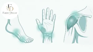 Illustration of common fungal infection sites on the foot, hand and skin