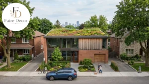 Modern city house with a planted green roof, inspired by Levitt Goodman design ideas
