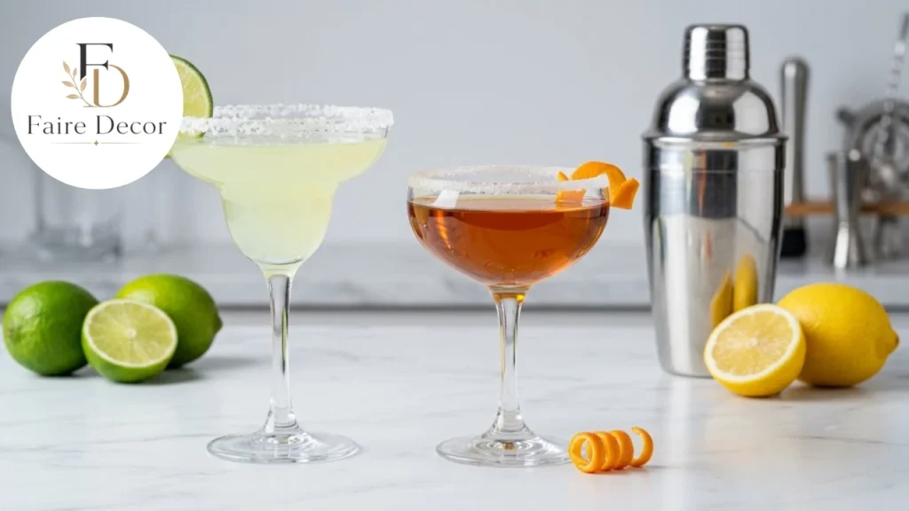 Margarita and sidecar cocktails made with orange liqueur